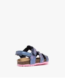 Sandales bébé fille à scratch multi-brides à motifs - Geox